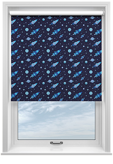 Rocket Adventure, Cosmic Blue - Twist&Fit Roller Blind
